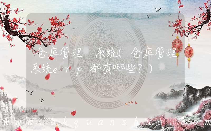 仓库管理 系统(仓库管理系统erp都有哪些？)